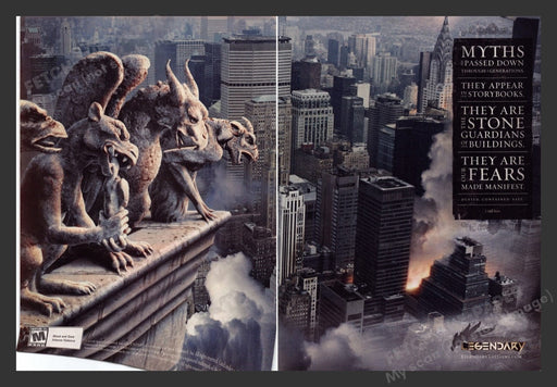 2008 Legendary NYC Mythical Creatures Video Game Print Advertisement (2 pgs)