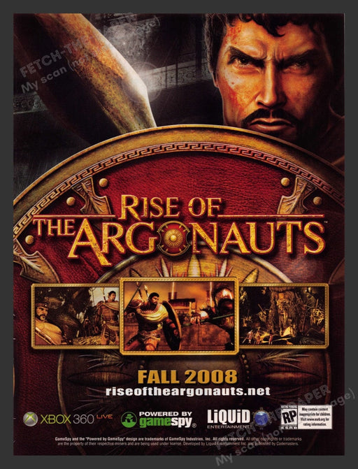 2008 Rise of the Argonauts Video Game Print Advertisement
