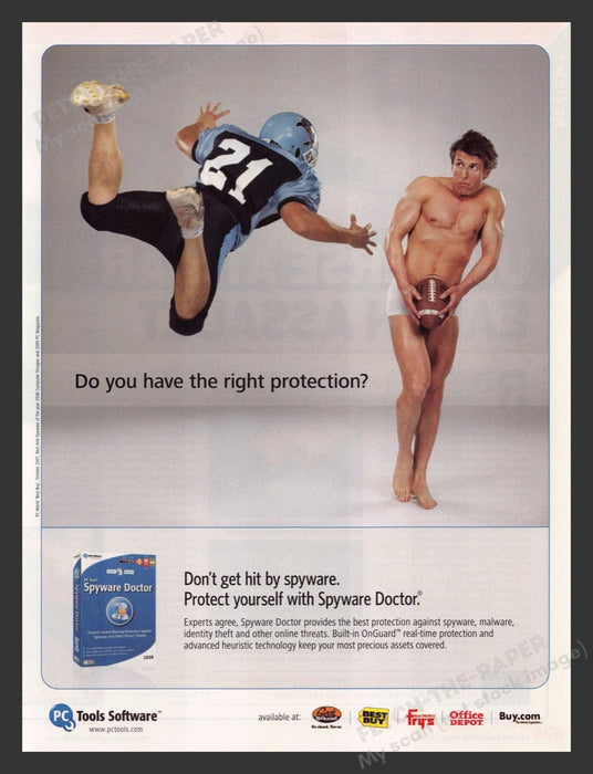 2008 Sypware Doctor "Do you have the right protection?" Video Game Print Ad