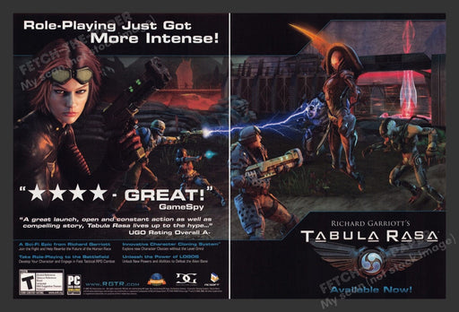 2008 Tabula Rasa Video Game Print Advertisement (2 pgs)