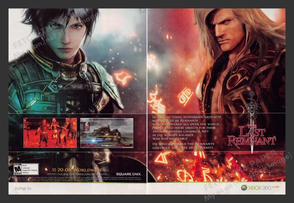 2008 The Last Remnant Video Game Print Advertisement (2 pgs)