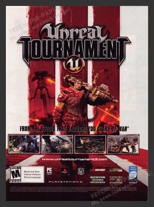 2008 Unreal Tournament III Video Game Print Advertisement
