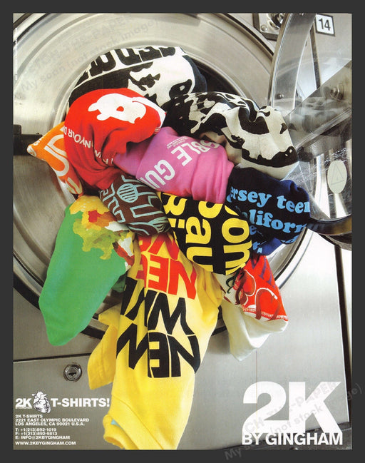 2007 2K by Gingham T-Shirts Laundry Machine Clothing Print Advertisement Ad.