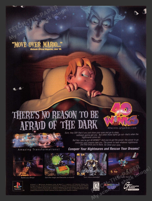 2000 40 Winks Afraid of the Dark Video Game Print Advertisement