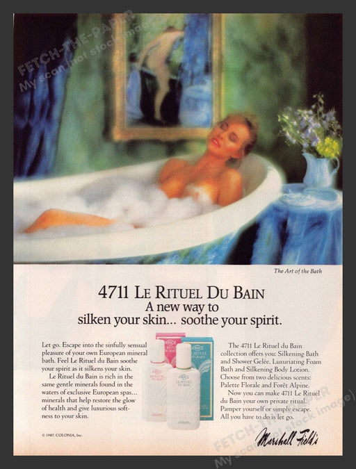 1987 4711 Le Rituel Du Bain Skin Care Print Advertisement Ad