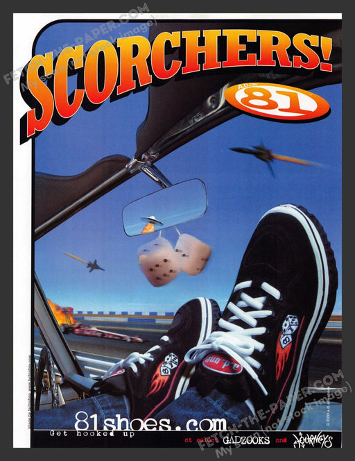 2000 Print Advertisement A.D. One 81 Shoes Scorchers! Ad.
