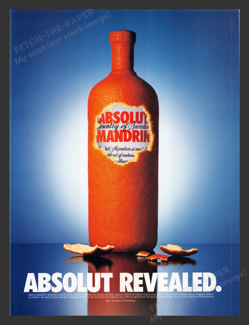 2000 Absolut Revealed Mandrin Alcohol Print Advertisement Ad.