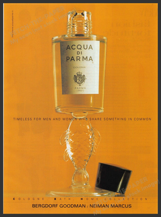 Acqua di Parma Cologne 1990s Print Advertisement Ad Fetch the Paper!