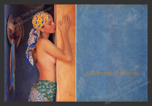 1988 Adrienne Vittadini Sexy Topless Model Print Advertisement (2 Pages)