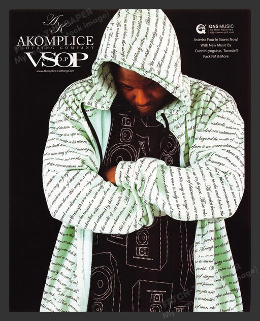 2007 Akomplice Clothing Company QN5 Music Asterisk Four Print Advertisement.