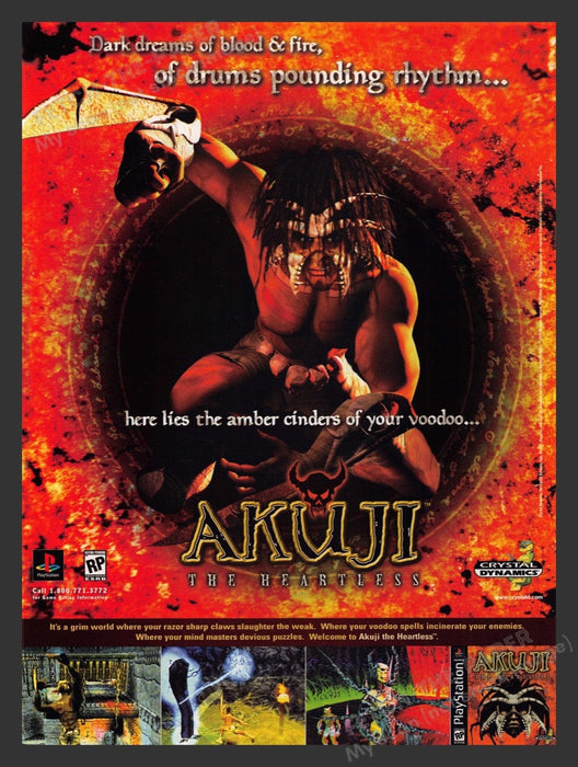 1998 Akuji: The Heartless Video Game Print Advertisement