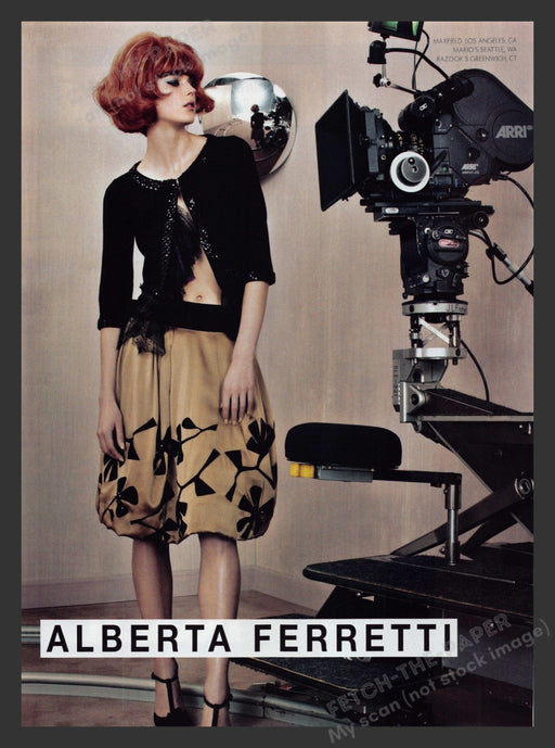 Alberta Ferretti Clothing Director Camera 2000s Print Advertisement 2005 Fetch the Paper!