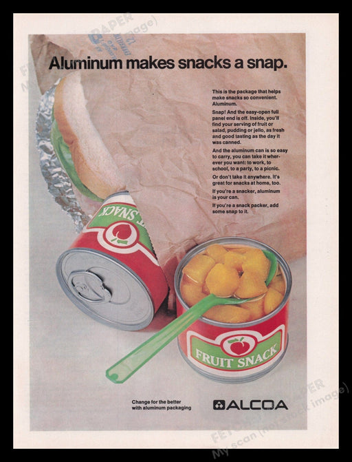 Alcoa Aluminum 1970s Print Advertisement Ad 1972 Packaging Fetch the Paper!