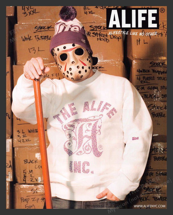 2007 Alife Clothing Hockey Mask Print Advertisement Ad.
