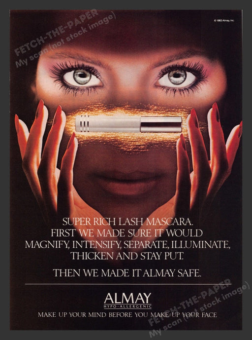 1983 Almay Super Rich Lash Mascara Sexy Eyes! Print Advertisement Ad