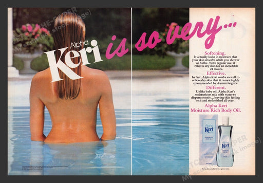 1988 Alpha Keri is so very... Body Oil Print Advertisement (2 Pages)