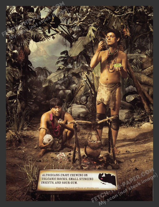 2005 Print Advertisement Altoidians Altoids Early Humans Funny Ad.