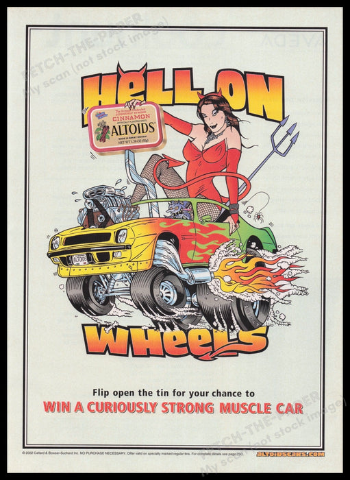 Altoids 2000s Print Advertisement Ad 2002 Fetch the Paper!