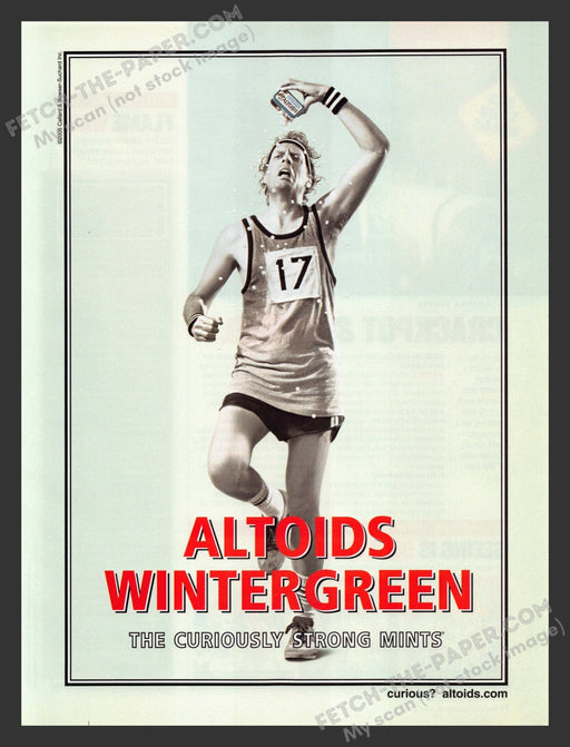 2005 Print Advertisement Altoids Wintergreen Marathon Runner Ad.