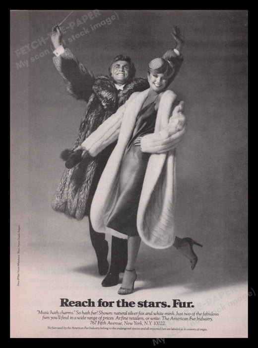 American Fur Industry 1970s Print Advertisement Ad 1978 Legs Fetch the Paper!