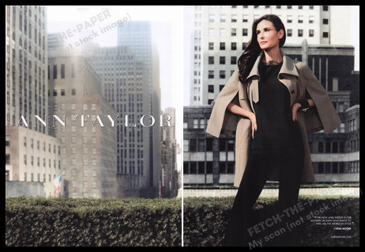 Ann Taylor Demi Moore  2000s Print Advertisement (2 pages) 2011 Clothing Fetch the Paper!