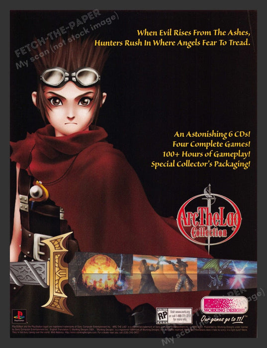 2001 Arc the Lad Collection Video Game Print Advertisement