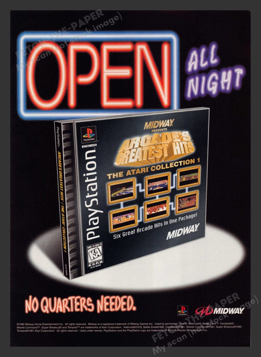 1997 Arcade's Greatest Hits Video Game Print Advertisement