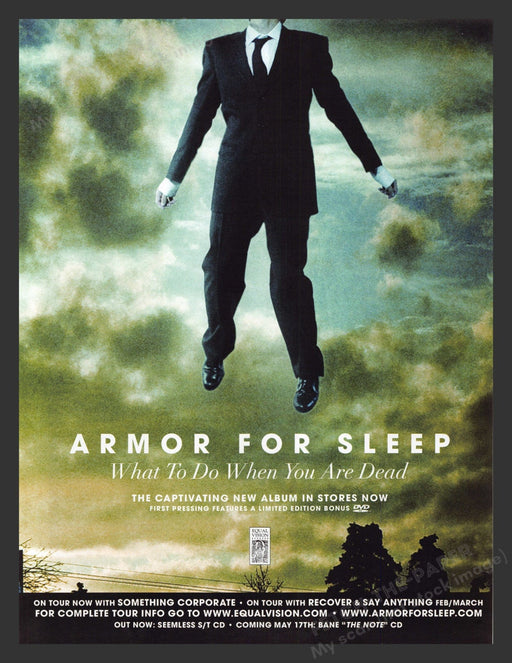 2005 Armor For Sleep Music Album Release Print Advertisement Ad.