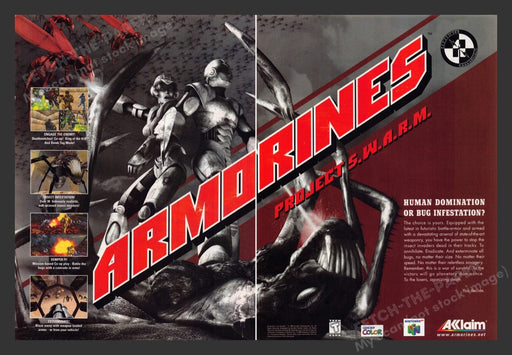 2000 Armorines: Project S.W.A.R.M. Video Game Print Advertisement (2 Pages)