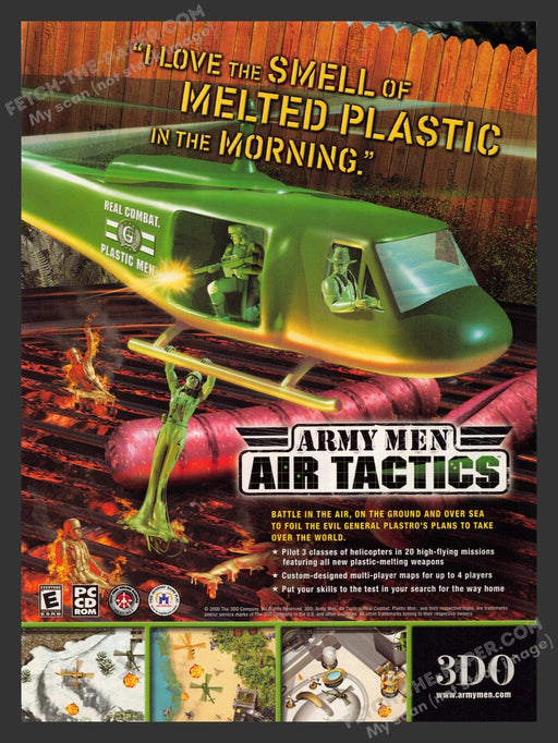 2000 Print Advertisement Army Men: Air Tactics Video Game Ad.