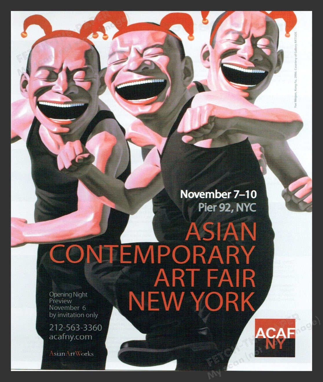 Asian Contemporary Art Fair NYC 2008 Print Ad Vibrant Artwork Fetch 
