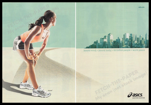 Asics GT-2130 Shoes 2000s Print Advertisement (2 pages) 2008 Girl Runner Fetch the Paper!