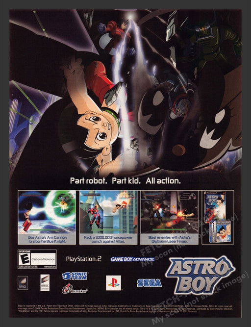 2004 Astro Boy "Part robot. Part kid. All action" Video Game Print Advertisement