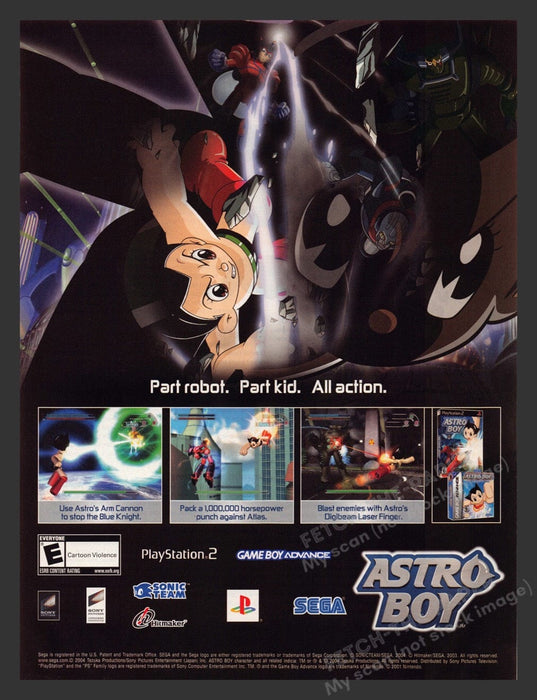 2004 Astro Boy "Part robot. Part kid. All action" Video Game Print Advertisement