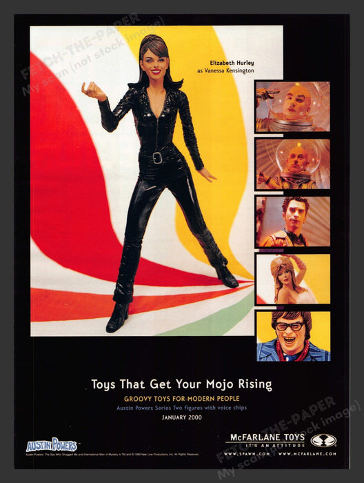 2000 Austin Powers Movie Character Toys McFarlane Print Advertisement Ad.