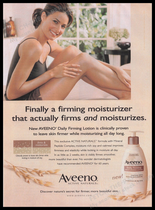 Aveeno Lotion 2000s Print Advertisement Ad 2005 Legs Smooth Soft Fetch the Paper!