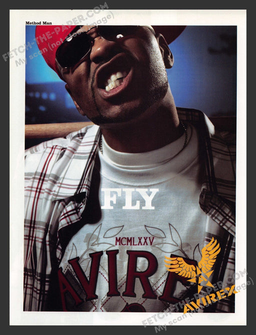 2005 Print Advertisement Avirex Method Man FLY Clothing Musician Ad.