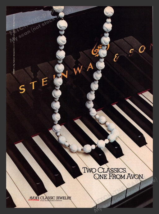 1983 Avon Classic Jewelry Piano Print Advertisement Ad