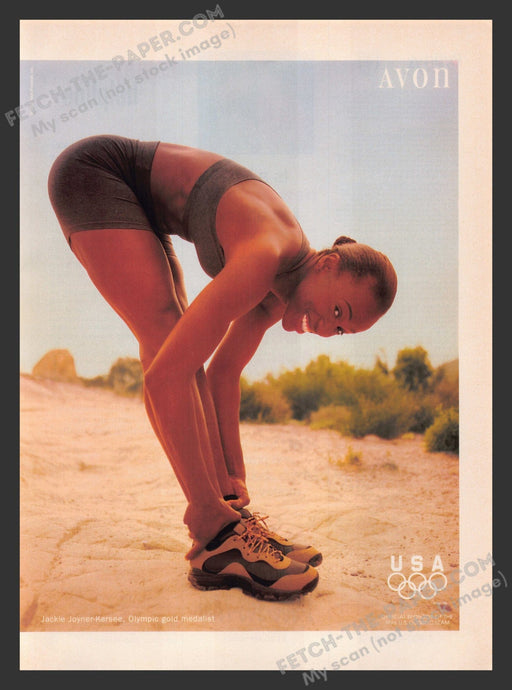 1996 Print Advertisement Avon Jackie Joyner-Kerse Olmpic Gold Athlete Ad.