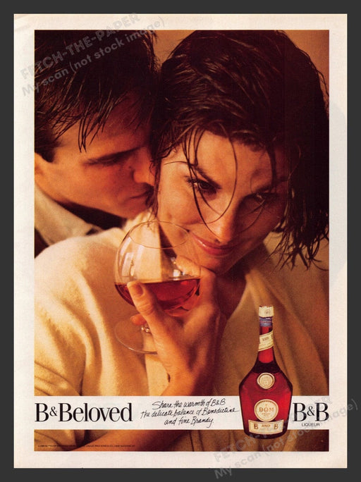 1984 B&B Liqueur Couple Benedictine & Brandy Print Advertisement Ad
