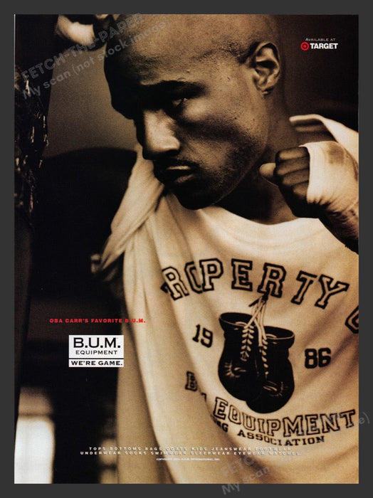 2000 B.U.M. Equipment Oba Carr Athlete Print Advertisement Ad