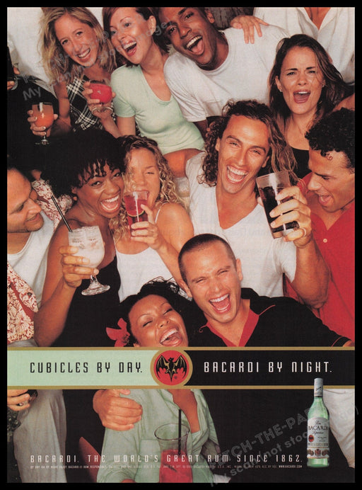 Bacardi 1990s Print Advertisement Ad 1999 Fetch the Paper!