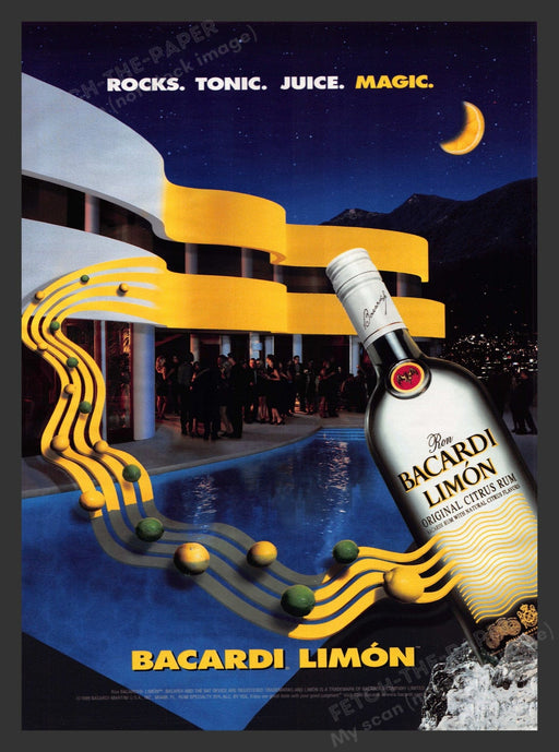 2000 Bacardi Limon Mansion Alcohol Print Advertisement Ad.