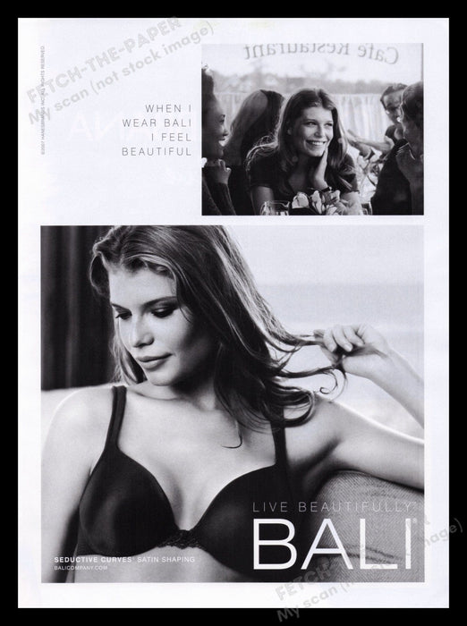 Bali 2000s Print Advertisement Ad 2007 Bra Lingerie Cafe with Friends Fetch the Paper!