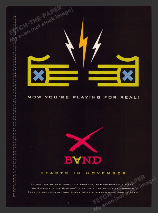 1994 Band "Now You're Playing for Real!" Video Game Print Advertisement
