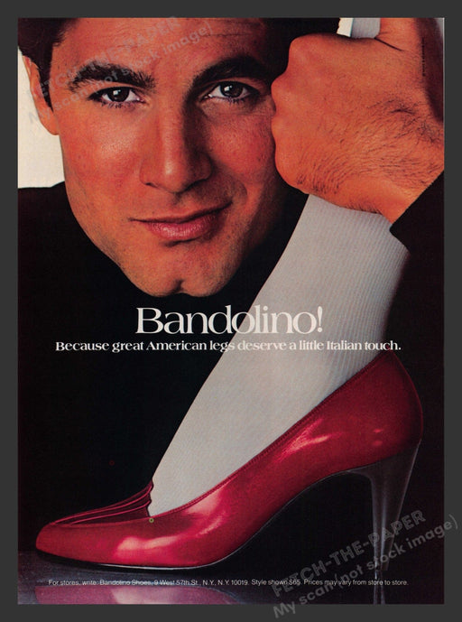 Bandolino Feet Touch Women's Shoes 1980s Print Advertisement Ad 1983 Fetch the Paper!