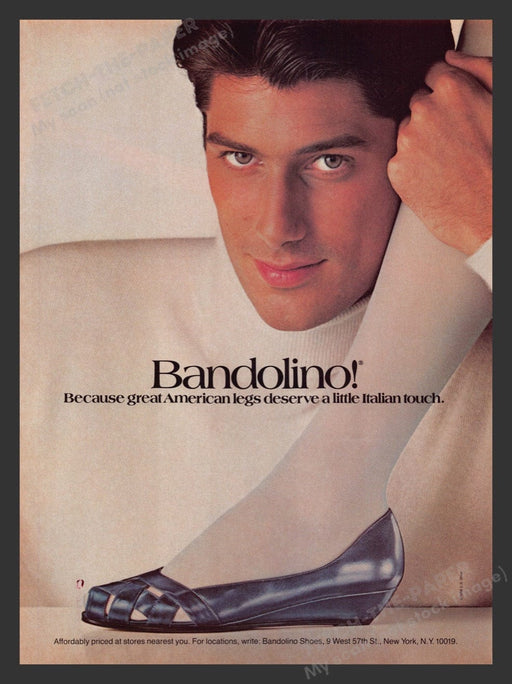 1984 Bandolino Shoes Legs, Feet Hosiery Print Advertisement Ad