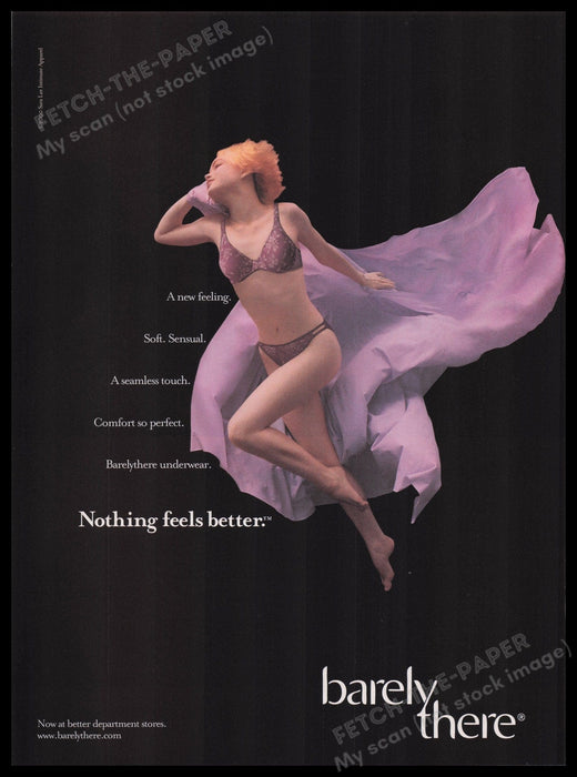 Barely There 2000s Print Advertisement Ad 2000 Fetch the Paper!