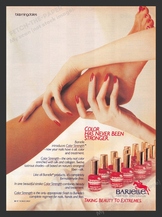 1988 Barielle Nail Polish Hands and Feet Print Advertisement Ad
