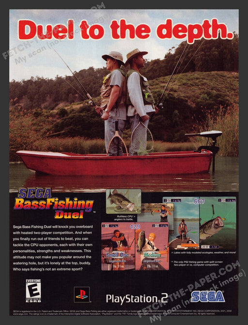 2002 Print Advertisement Video Game Bass Fishing Duel Ad.